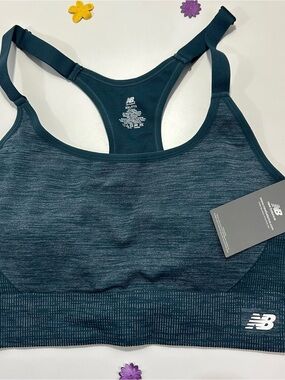 New Balance Blue Racerback Non-Wired Sports Bra XXL NWT
